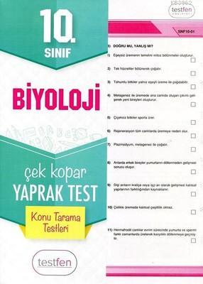 10. Sınıf Biyoloji Konu Tarama Yaprak Testleri Kolektif