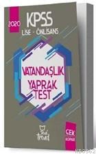 2020 KPSS Lise Önlisans Vatandaşlık Yaprak Test