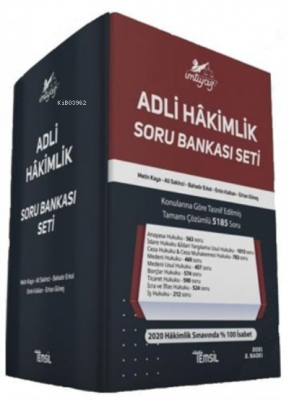 2021 İmtiyaz - Adli Hakimlik Soru Bankası Seti (9 Kitap Takım) Metin K