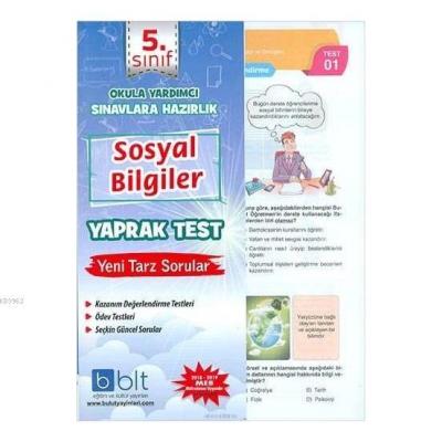 5. Sınıf sosyal Bilgiler Yaprak Test Okula Yardımcı ve Sınavlara Hazır