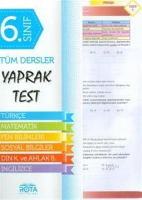 6. Sınıf Tüm Dersler Yaprak Test Kolektif