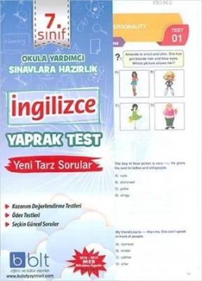 7. Sınıf İngilizce Yaprak Test