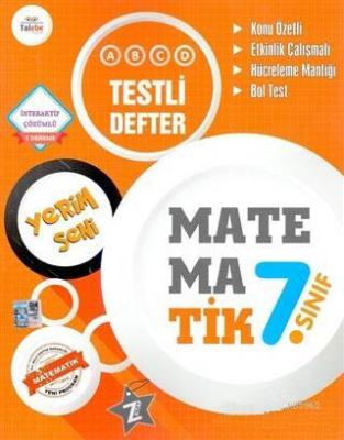 7.Sınıf Yerim Seni Matematik Testli Defter C.Sıtkı Dalkürek