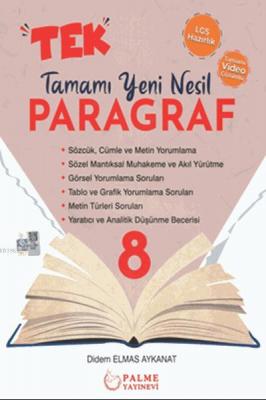 8.Sınıf Tek Paragraf Tamamı Yeni Nesil Soru Kitabı Didem Elmas Aykanat