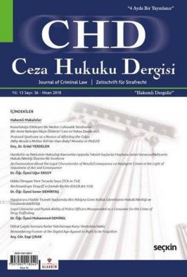 Ceza Hukuku Dergisi Sayı: 36 Nisan 2018 Veli Özer Özbek