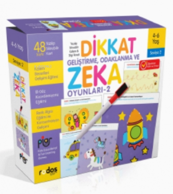 Dikkat Geliştirme, Odaklanma ve Zeka Oyunları / Seviye 2 / 4-6 Yaş