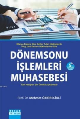 Dönemsonu İşlemleri Muhasebesi Mehmet Özbirecekli