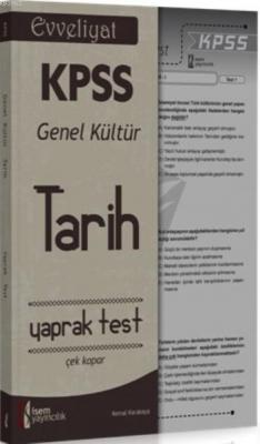 Evveliyat Kpss Genel Kültür Tarih Yaprak Test 2016 Kemal Karakaya