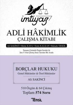 İmtiyaz Adli Hakimlik Çalışma Kitabı Borçlar Hukuku Ali Sakinci