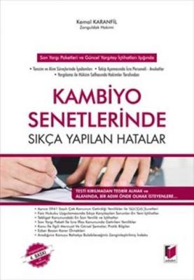 Kambiyo Senetlerinde Sıkça Yapılan Hatalar (Ciltli) Kemal Karanfil