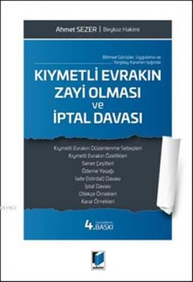 Kıymetli Evrakların Zayi Olması ve İptal Davası Ahmet Sezer