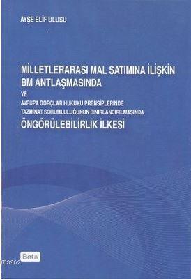 Milletlerarası Mal Satımına İlişkin BM Antlaşmasında ve Avrupa Borçlar