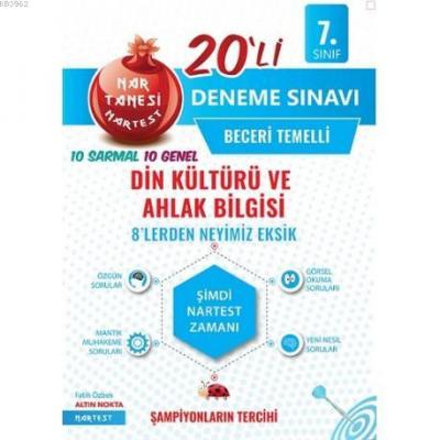 Nartest Yayınları 7. Sınıf Din Kültürü ve Ahlak Bilgisi Nar Tanesi 20 