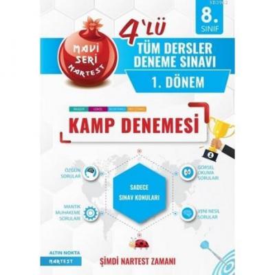 Nartest Yayınları 8. Sınıf 1. Dönem LGS Tüm Dersler 4 lü Kamp Denemesi