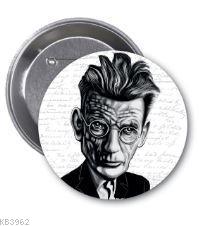 Samuel Beckett Karikatür Rozet