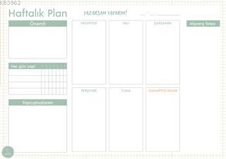 Süresiz Haftalık Planlayıcı - Minimal Desenli