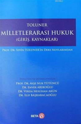 Toluner Milletlerarası Hukuk Sevin Toluner